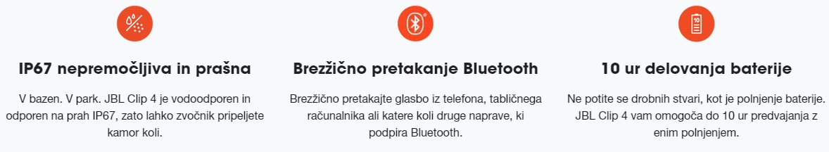 JBL Clip4 črn zvočnik